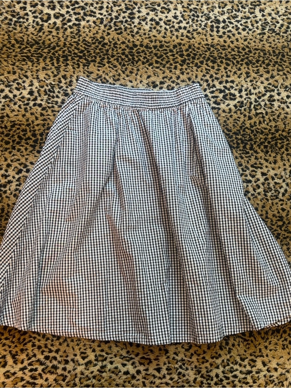 size medium cynthia rowley black and white gingham maxi skirt